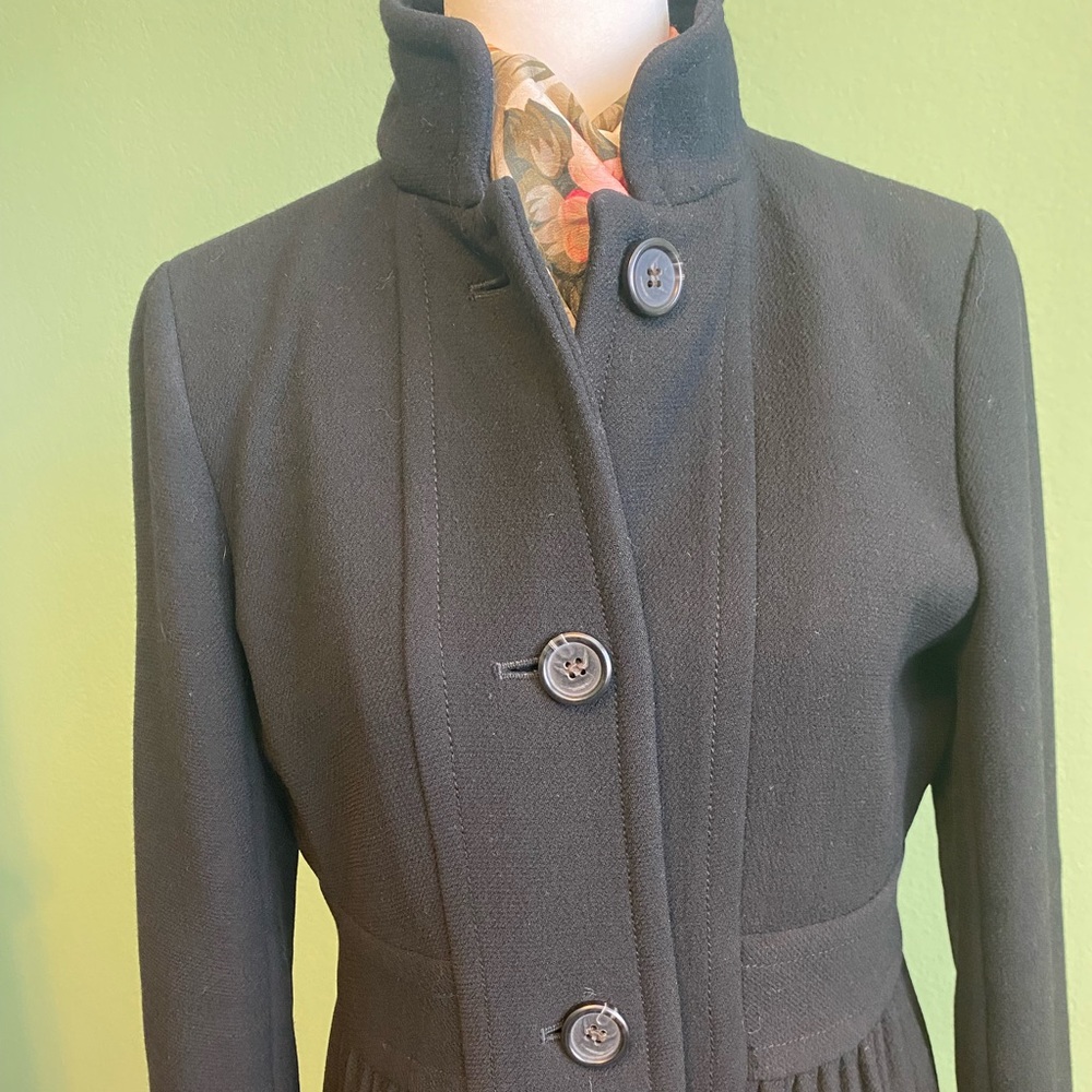 J Crew Double Cloth Coat black